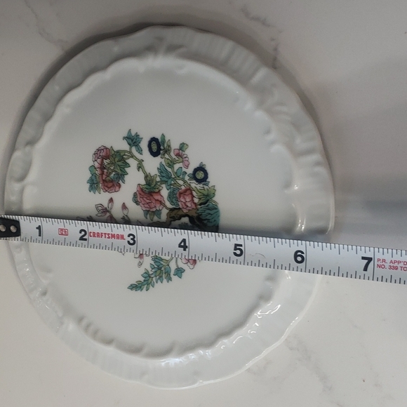 House of Prill Indian Tree trivet plate porcelain embossed edge - Picture 3 of 5